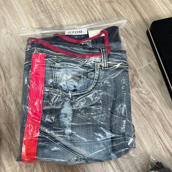 Focus Quality Goods Men's Striped/ Colorful Skinny Jeans Size W36 L32 - Picture 12 of 12